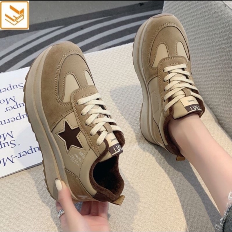 GIÀY THỂ THAO NÂNG ĐẾ GIÀY THỂ THAO ĐẾ CAO VIỀN NGÔI SAO