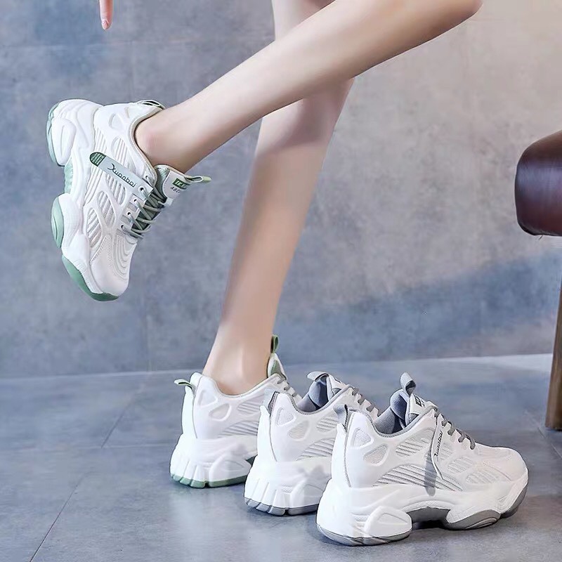 Xả HOT Free Ship Giày thể thao nữ độn đế 5-7cm cực êm mẫu mới 2020 👟 2020