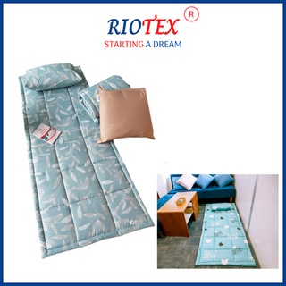 Bộ Đệm Ngủ Văn Phòng 4 Món - Chiếu Ngủ Trưa Văn Phòng RIOTEX Có Thể Gấp Gọn Và Chống Trơn Trượt