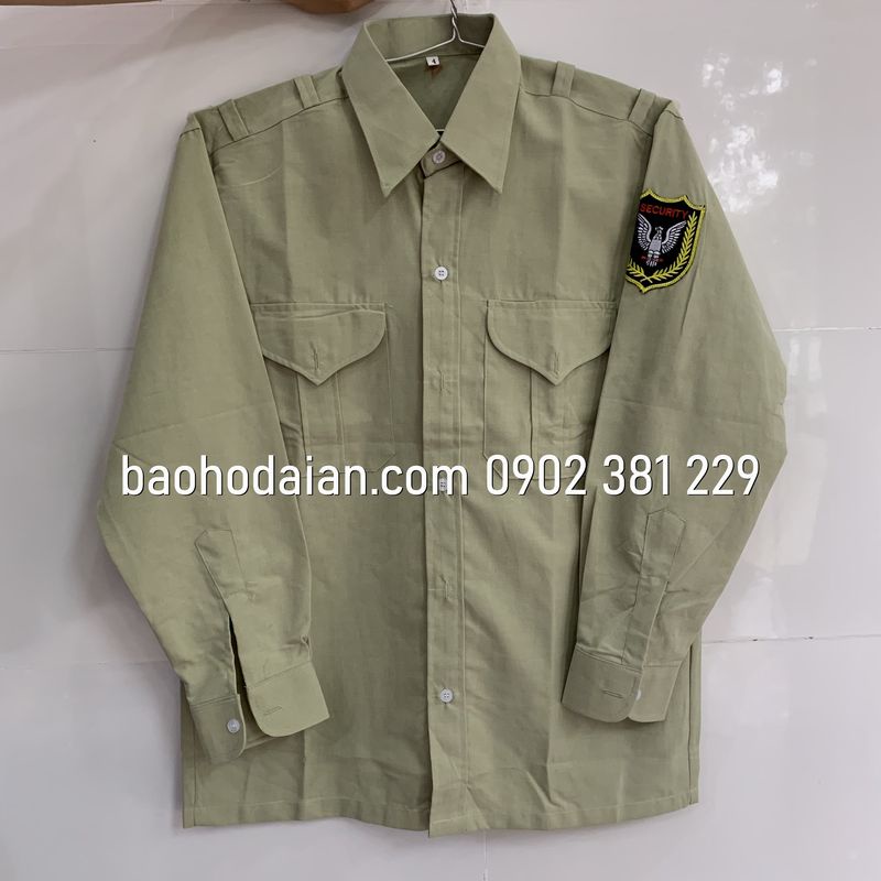 Áo bảo vệ màu xanh vỏ đậu dài tay kake ford kèm logo bảo vệ (bigsize)