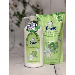 Combo 1 chai 620ml + 1 túi nước rửa bình sữa dnee 600ml