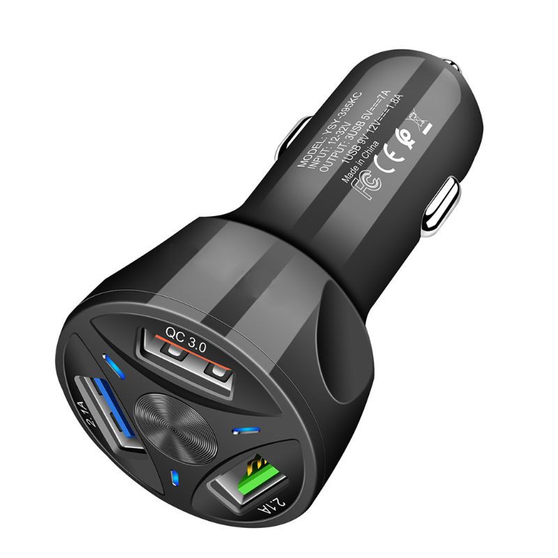 Tẩu Sạc Nhanh Cho Xe Hơi Chia 3 Cổng Usb Chuẩn Qc3.0