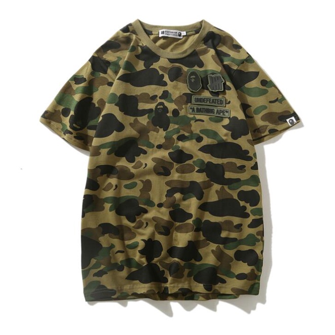 Áo Thun Cotton Tay Ngắn In Họa Tiết Bape Thời Trang Cho Nam Và Nữ