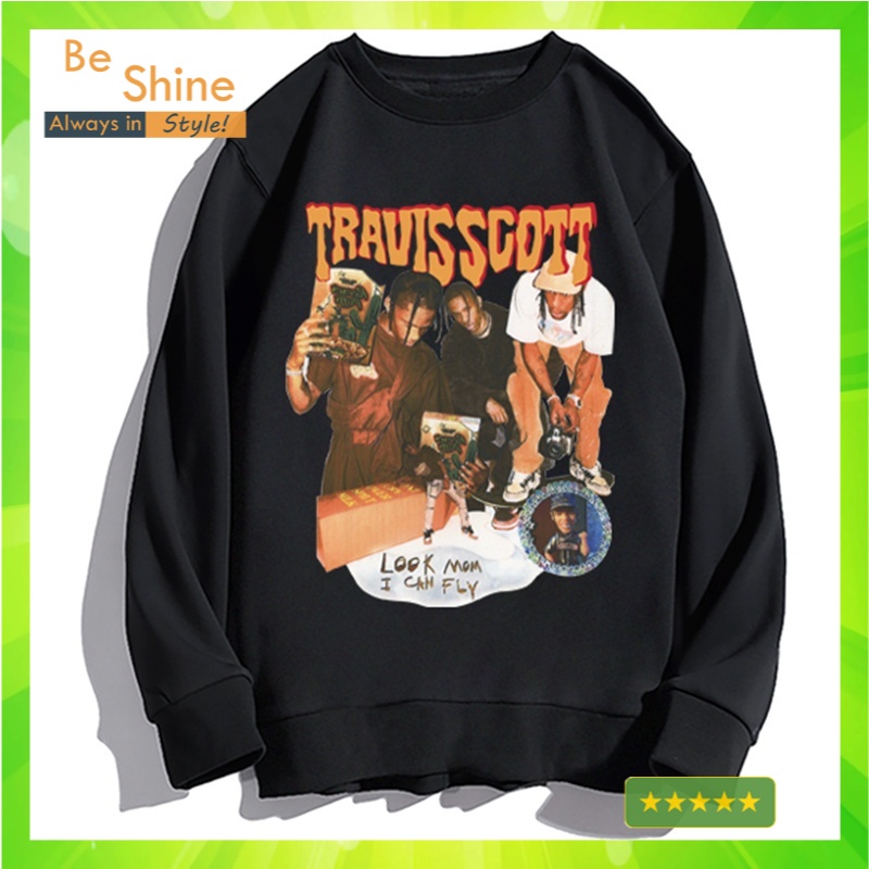 Áo sweater Travis Scott Unisex Form Rộng - Áo nỉ dài tay da cá thời trang In Hình Local Brand - Beshine Store