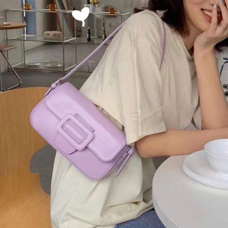 Túi da đeo chéo cao cấp nhiều màu đáng yêu, ngọt ngào sang chảnh