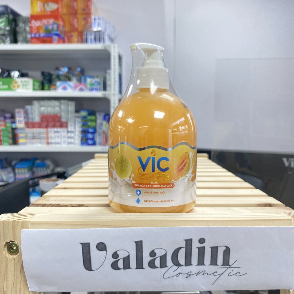 Chai sữa rửa tay VIC Hương Táo/Dâu/Dưa Lưới/Chanh 500ml |Nước rửa tay