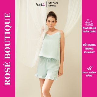 Đồ bộ nữ dễ thương đồ mặc nhà áo 2 dây quần đùi ROSÉ BOUTIQUE N004