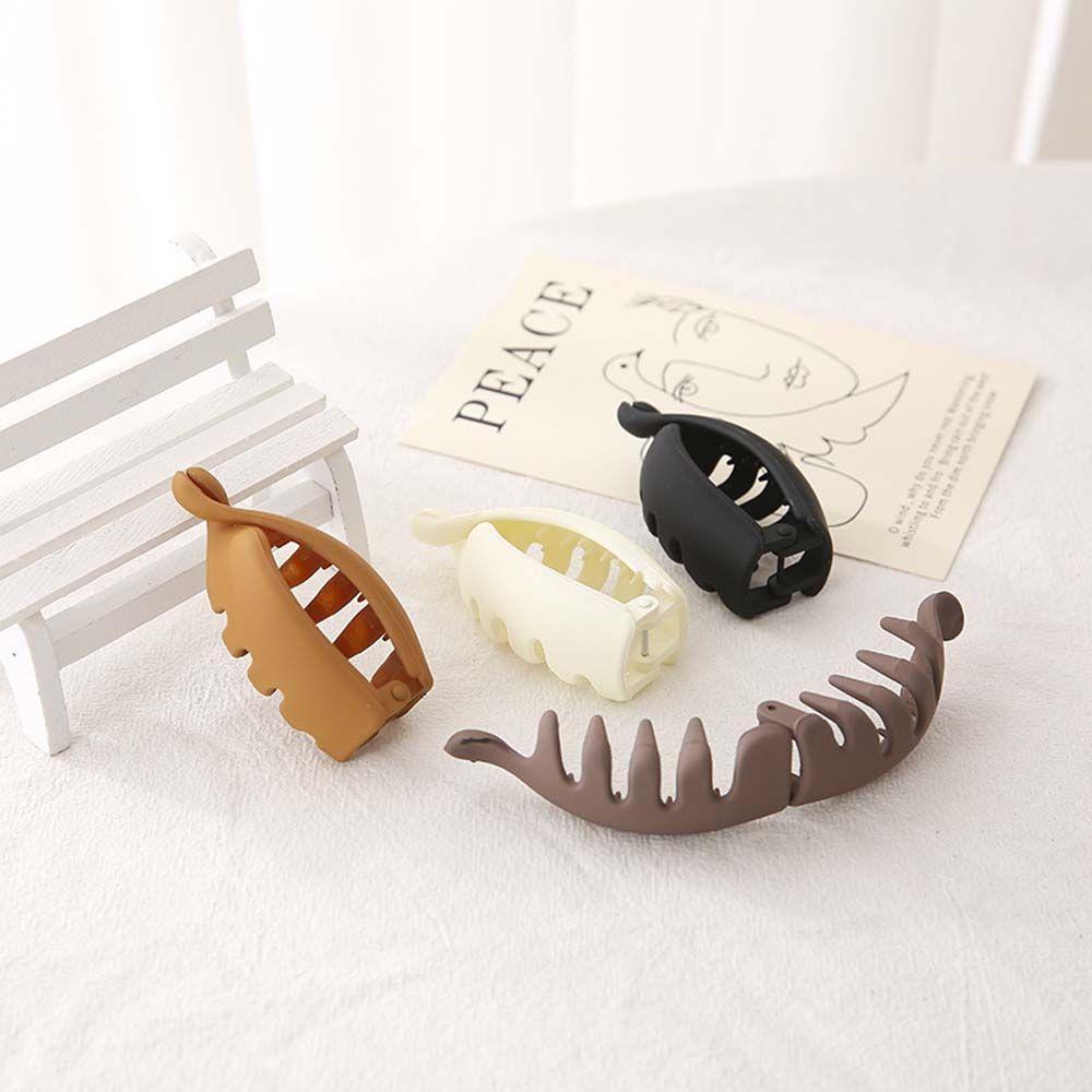 Kẹp Tóc Càng Cua Màu Trơn Phong Cách Vintage Dễ Thương Cho Nữ