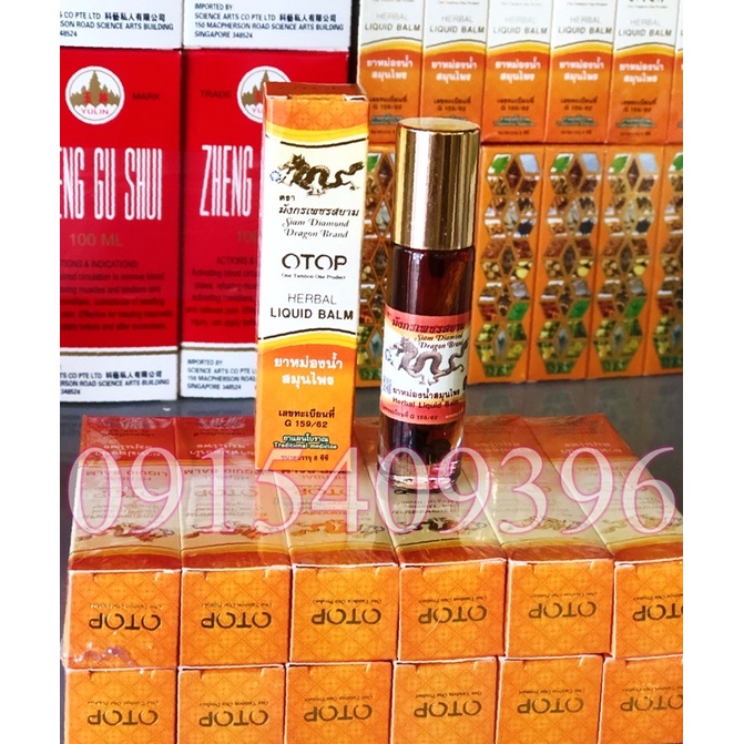 DẦU LĂN THẢO DƯỢC VỊ THÁI LAN OTOP HERBAL LIQUID BALM