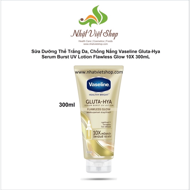 Sữa Dưỡng Thể Trắng Da Vaseline Gluta-Hya Serum Burst Lotion 10X
