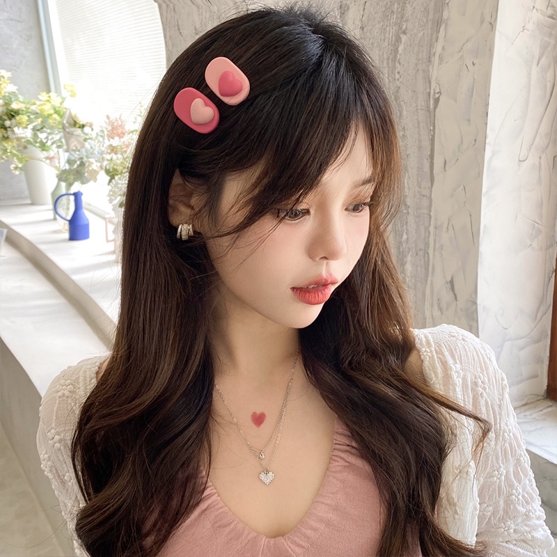 Kẹp Tóc Mái Hình Hoa / Trái Tim Dễ Thương Thời Trang Cho Bé Gái