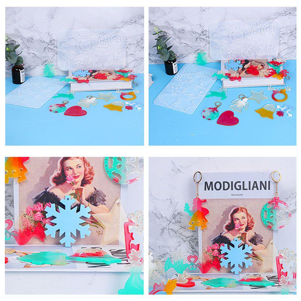 LAKAMIER Móc Chìa Khóa Bằng Resin Thủ Công DIY Phong Cách Giáng Sinh