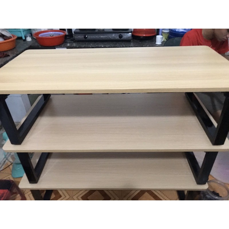 Bàn xếp (MDF) phũ melamin chân sắt gấp ngồi bệt (40*80*35) | BigBuy360 - bigbuy360.vn