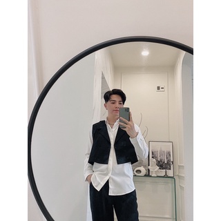 Sơ mi trắng phối đen đẹp