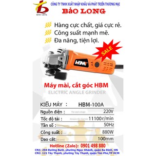 Máy cắt góc, mài góc hbm , lõi đồng 100%