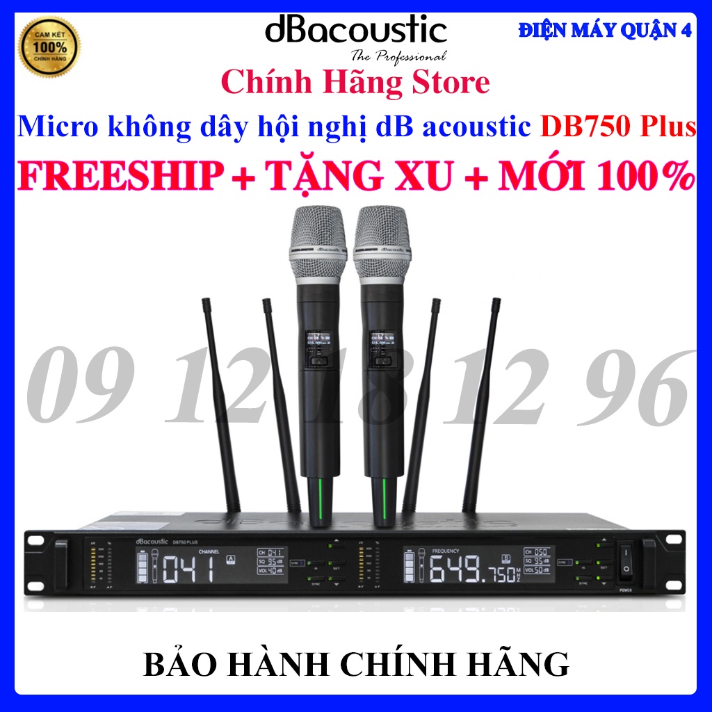 Micro không dây hội nghị dB acoustic DB750 Plus 2022 - Hàng Chính Hãng - Phiên bản cao cấp LiveShow