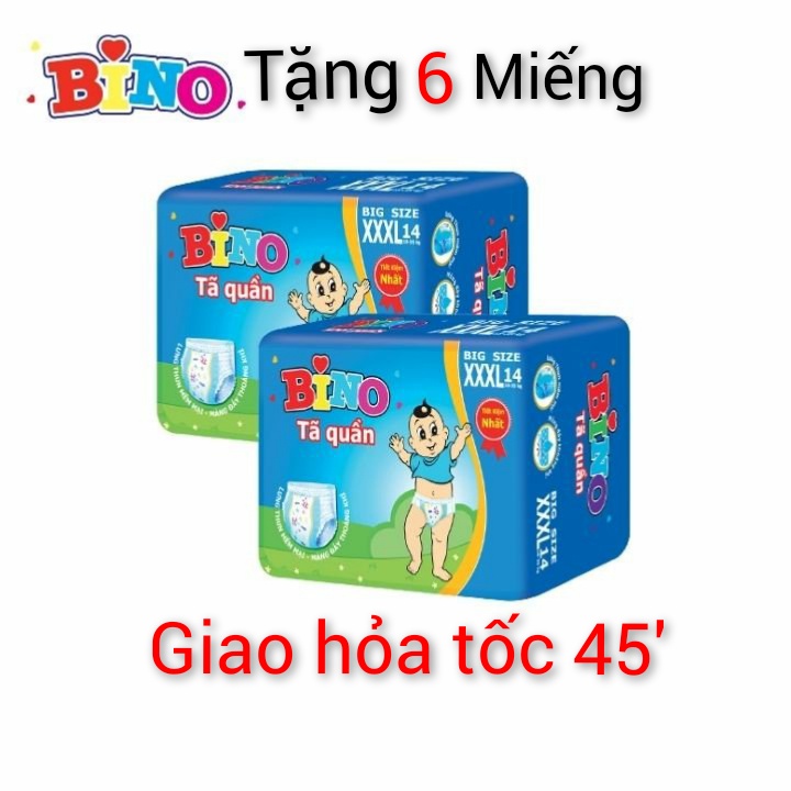 Combo 2 bịch tã quần bino cực đại XXXL14 ( cho bé 18-35kg )