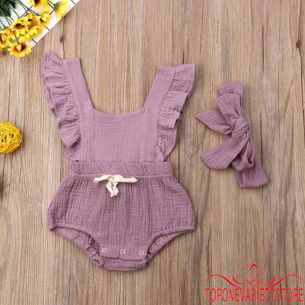 Bộ áo quần liền nhau chất liệu cotton cho bé gái