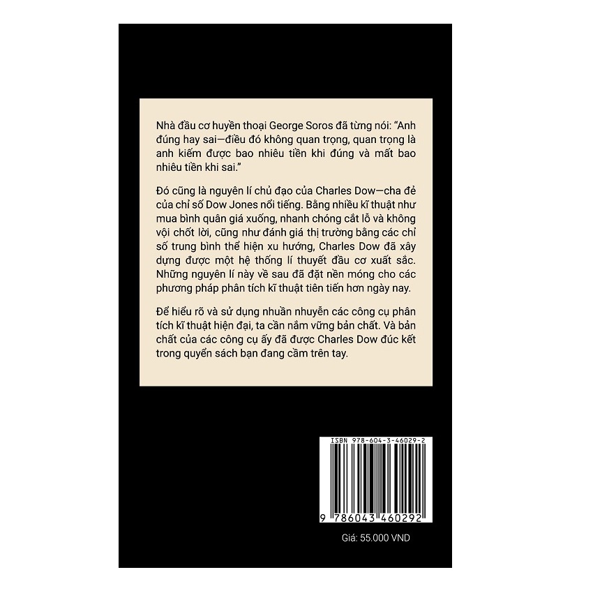 Sách - Lý thuyết Dow - Khoa học đầu cơ chứng khoán: Bí quyết phân tích hành vi thị trường của cha đẻ chỉ số Dow Jones | BigBuy360 - bigbuy360.vn