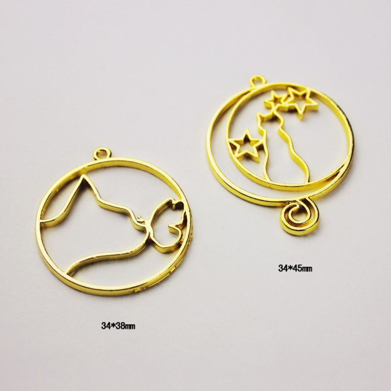 Mặt Vòng cổ Bằng Resin UV Resin Màu Vàng Kim DIY