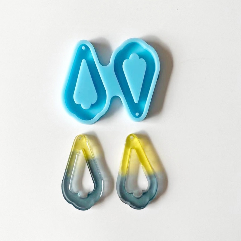 Khuôn Silicone Làm Móc Khóa Hình Học Có Lỗ