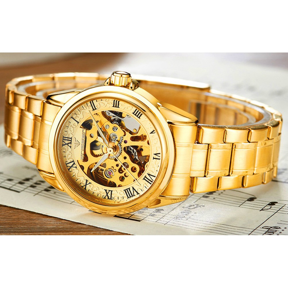 [Freeship đơn từ 150K] ĐỒNG HỒ CƠ NAM AUTOMATIC FNGEEN DÂY THÉP KHÔNG GỈ CAO CẤP | BigBuy360 - bigbuy360.vn