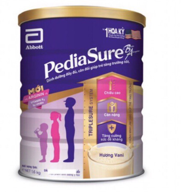 Sữa bột Pediasure 1.6kg hương vani