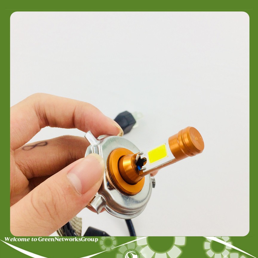 Đèn pha led râu tản nhiệt chân H4 Soulin siêu sáng GreenNetworks