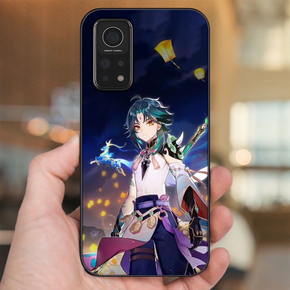 Ốp lưng Xiaomi Mi 10T Pro 5G viền đen in hình Xiao Genshin Impact