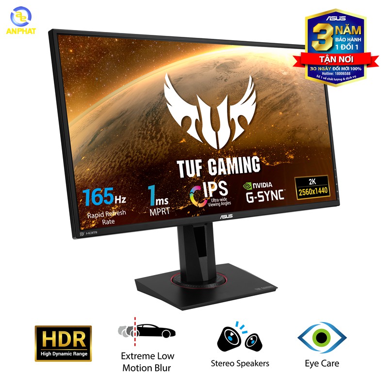 [MÃ ELBAU5 Giảm tới 500K] Màn hình Asus TUF Gaming VG27AQ 27 inch 2k , IPS, 165Hz,