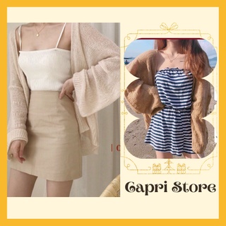 Áo khoác cadigan len mỏng nữ phong cách Ulzzang phù hợp đi du lịch biển - CAPRI STORE