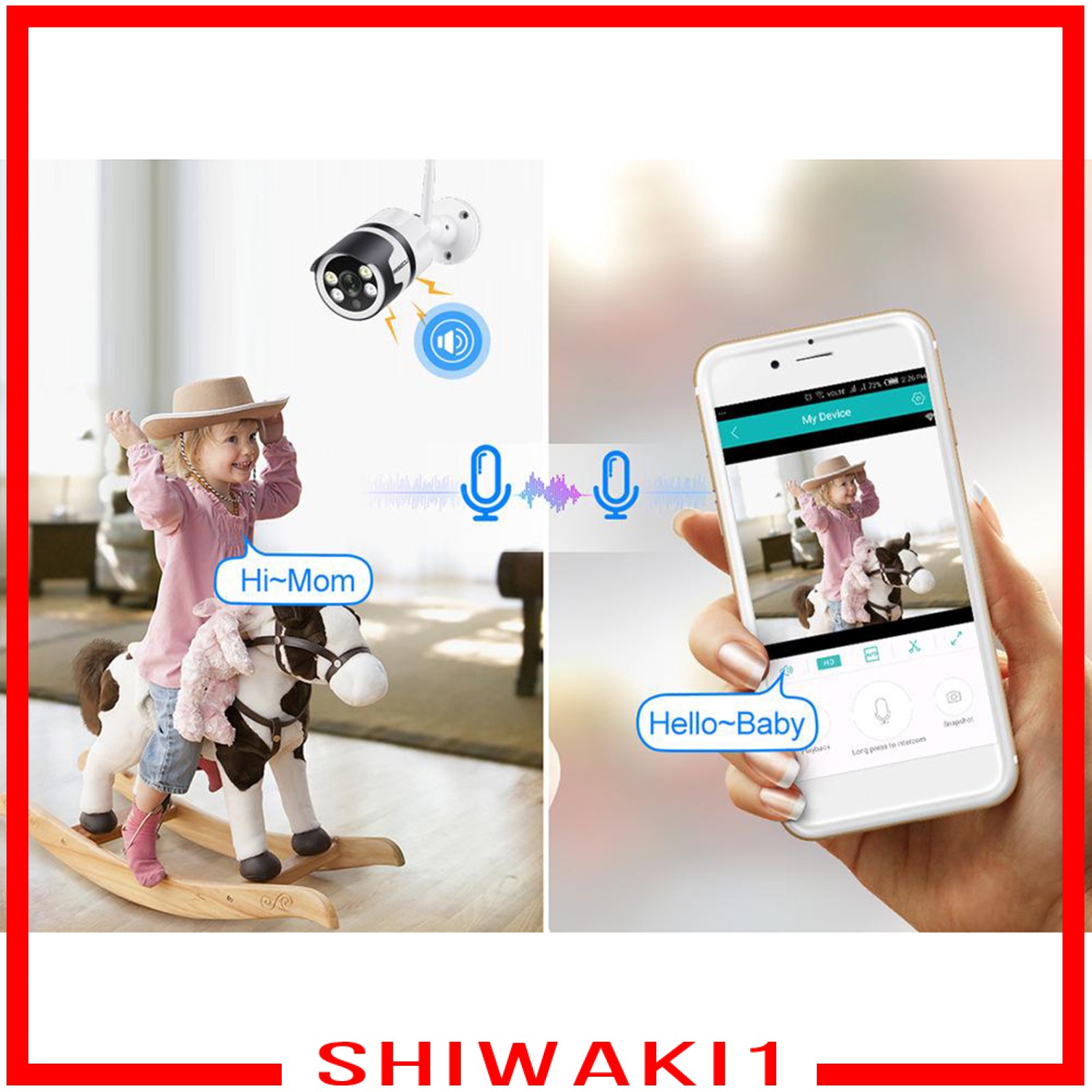 Camera An Ninh Kết Nối Wifi Hd Hỗ Trợ Thẻ Nhớ 64g