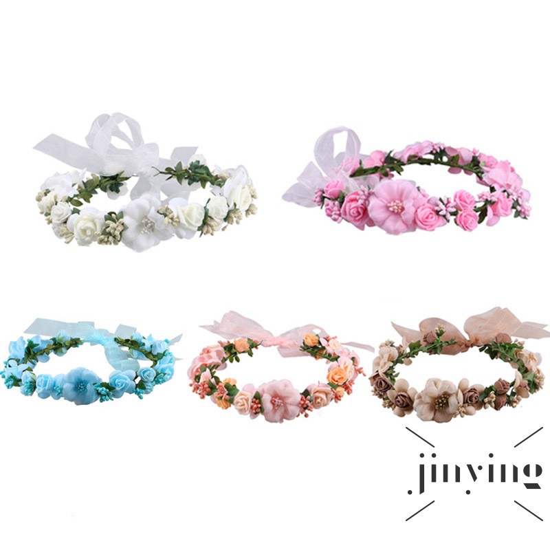 GETNOIVAS Vòng hoa cài tóc handmade cho cô dâu