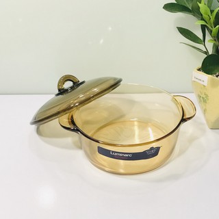 Nồi thủy tinh Luminarc Vitro Amberline Granite 1.5L - đáy hoa văn
