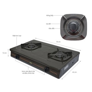Bếp gas đôi Rinnai RV-287(G)N (Đen)