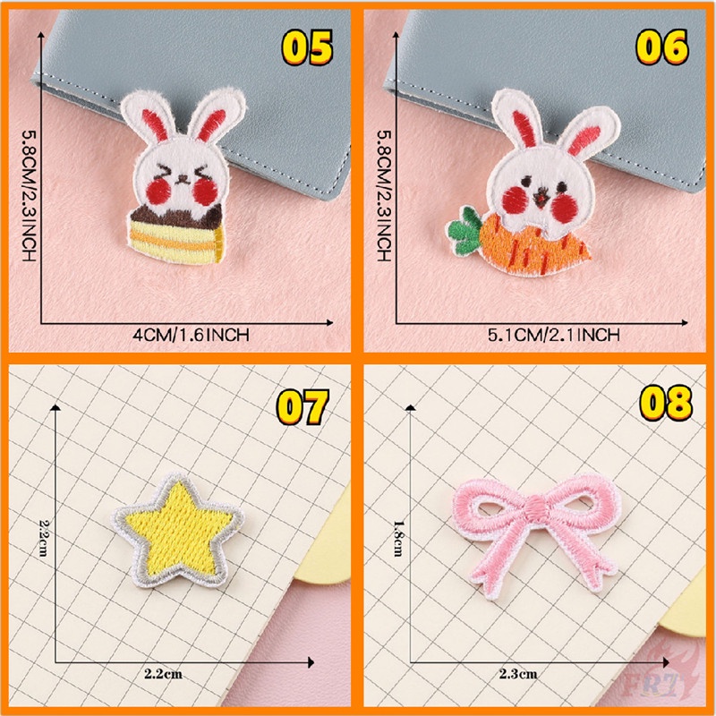 Miếng dán vá quần áo hình thỏ hoạt hình dễ thương DIY