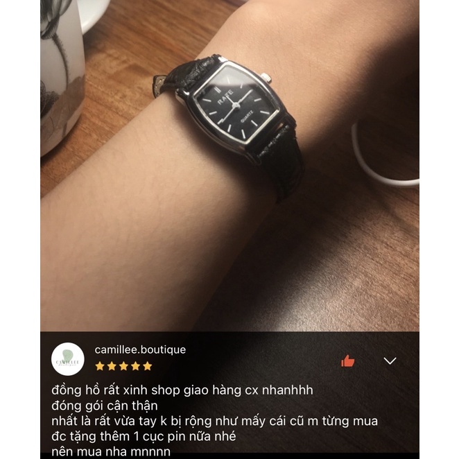 Đồng hồ thời trang nữ mặt ovan cực đẹp, dây da mềm đeo êm tay DH01 LOUSMORE