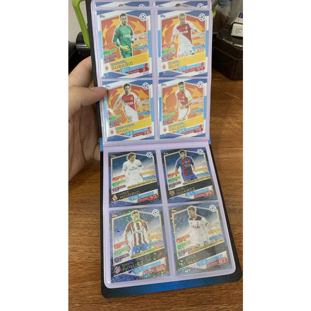 Bộ Sưu Tập 60 Thẻ Cầu Thủ In Album Match Attax 2016-17 Cúp Châu Âu