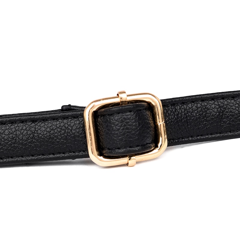 Túi Đeo Vai Hình Vuông Màu Đen Đơn Giản Có Thể Điều Chỉnh Cho Nữ