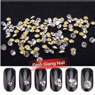 Đá chân nhọn trắng size ss0-ss45