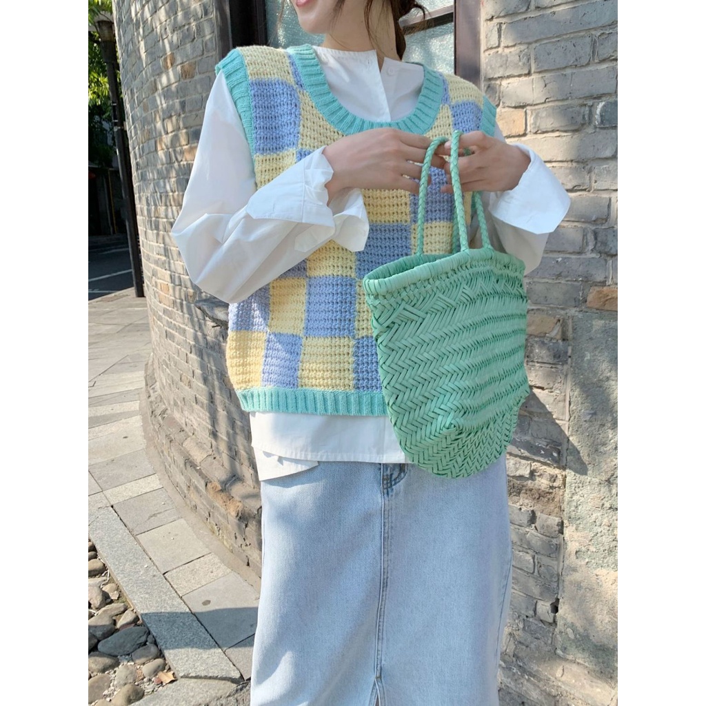 Áo Len Không Tay Dáng Rộng Thiết Kế Mới Thời Trang Dành Cho Nữ