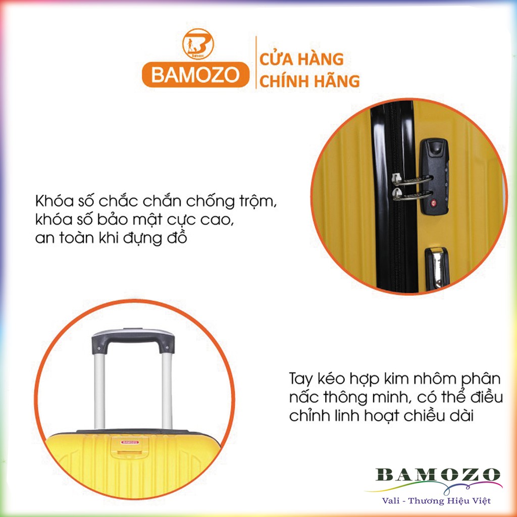 [GIÁ HỦY DIỆT] Vali Kéo Du Lịch Bamozo 8801 - Vali Size 20 - Chống Va Đập - Trầy Xước - Size Xách Tay Máy Bay - Bảo Hành