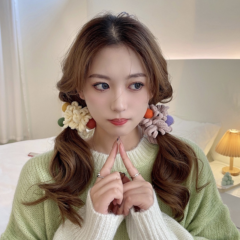 Dây buộc tóc da ngựa kiểu Nhật Bản đáng yêu 2021 cho nữ