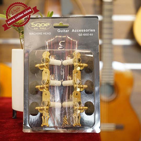 Bộ 6 Khóa Đàn (Chốt Đàn) Guitar Acoustic Sqoe QZ-QFB-01, QZ-QFB-03, Khóa Dầu Cao Cấp, Độ Bền Cao