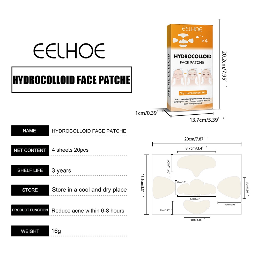 EELHOE Mụn Vá Hydrogel Mặt Mụn Mụn Vá Hydrocolloid Gel Da TAG Điều Trị Loại Bỏ Dán Chăm Sóc Da Mặt Cầm Tay Trong Suốt Vô Hình vá Nhanh giao hàng