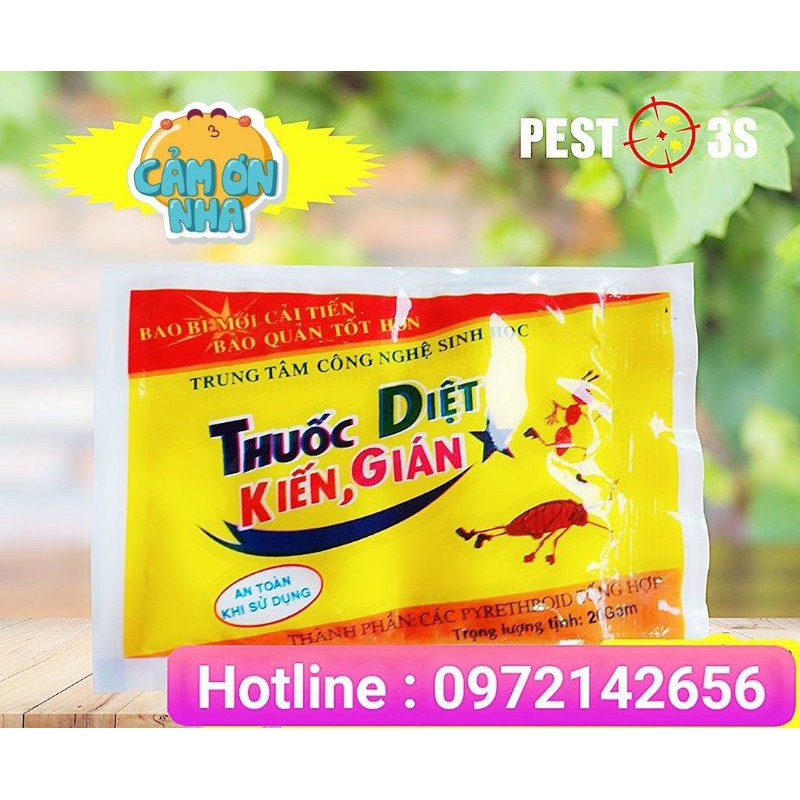combo 6 gói thuốc diệt kiến, diệt gián và côn trùng siêu hiệu quả dạng bột ( gói 20g )