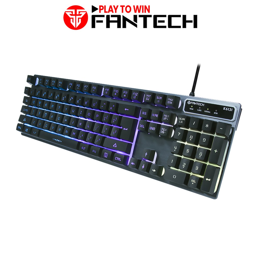 Bàn phím máy tính Gaming FANTECH K613L FIGHTER II 19 Phím Anti Ghosting LED 3 chế độ - Hàng phân phối chính hãng - Bảo h