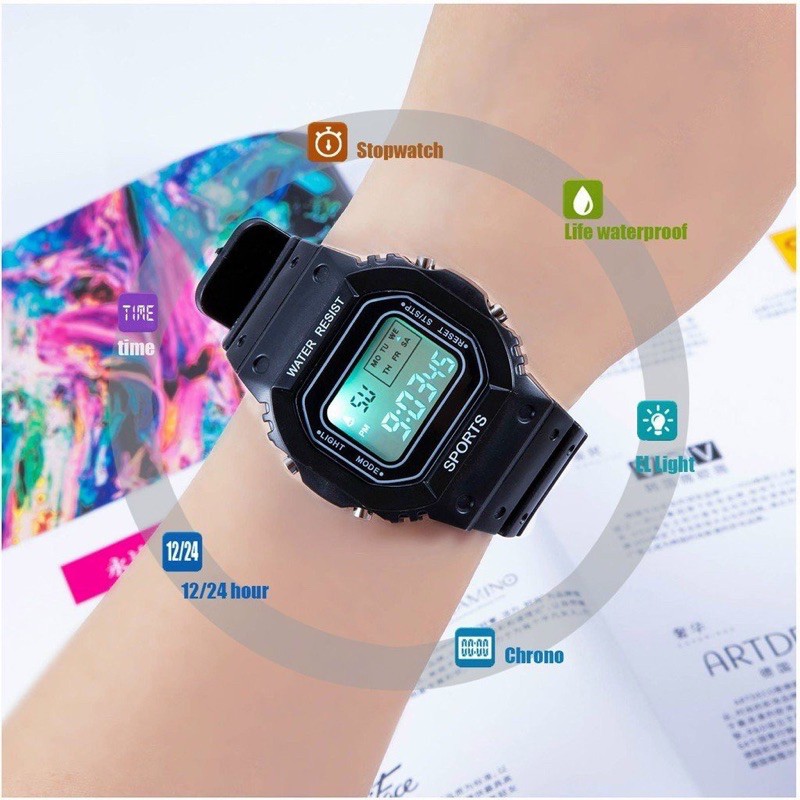 Đồng hồ warter resist sports thể thao nam nữ, kiểu dáng năng động | BigBuy360 - bigbuy360.vn