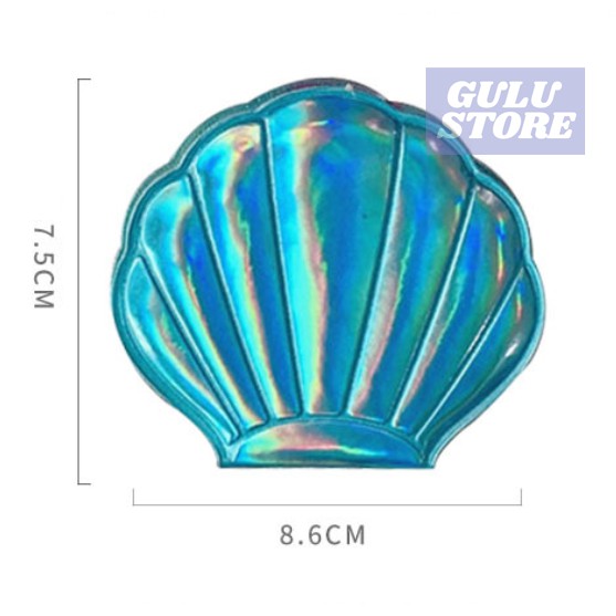 Gương Gập Mini Hình Vỏ Sò Hologram