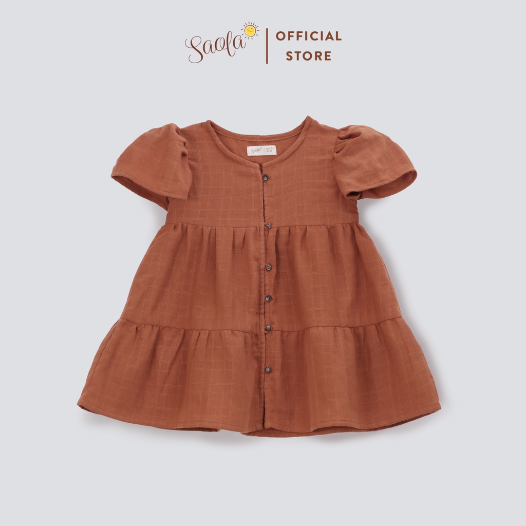 Đầm Váy Bé Gái Midi Cổ Tròn Tay Cánh Tiên Dáng Xòe Dễ Thương - RHITAA DRESS - DRC031 - SAOLA CLOTHING